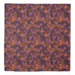 maroon and orange camo abstract duvet cover