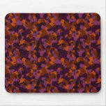 maroon and orange camo abstract mouse pad