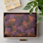 maroon and orange camo abstract tissue paper