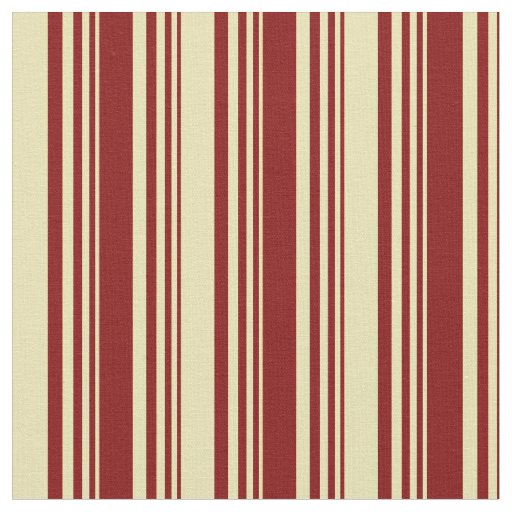 Maroon and Tan Lines Fabric