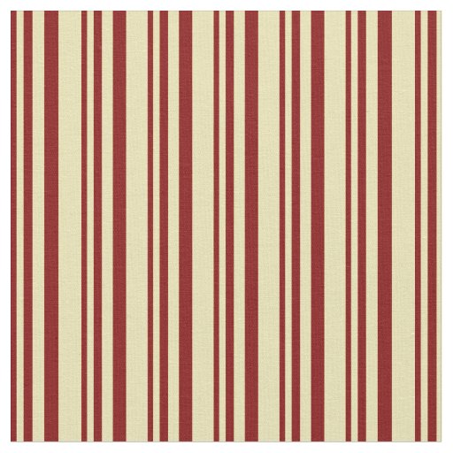 Maroon and Tan Lines Pattern Fabric