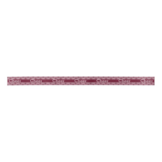 Maroon and White Cheer Ribbon (Front)