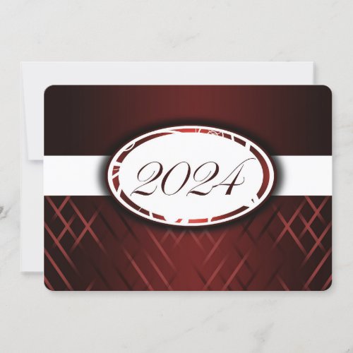 Maroon and White Class of 2024 Invitations