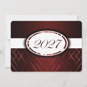 Maroon and White Class of 2027 Invitations