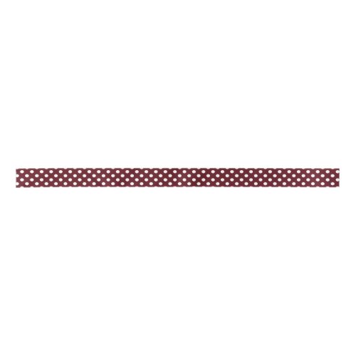 Maroon and White Polka Dot Ribbon