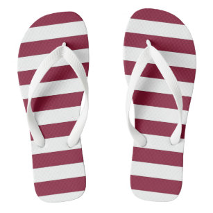 maroon flip flops