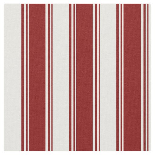 Maroon and White Stripes Fabric