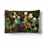 Maroon and Yellow Tulips Colorful Floral Accessory Pouch