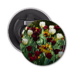 Maroon and Yellow Tulips Colorful Floral Bottle Opener