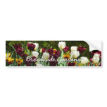 Maroon and Yellow Tulips Colorful Floral Bumper Sticker