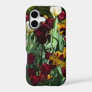 Maroon and Yellow Tulips Colorful Floral iPhone 17 Case