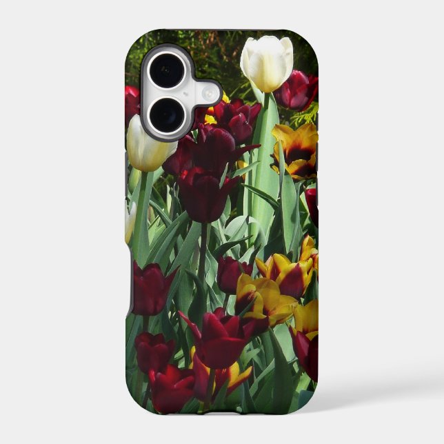Maroon and Yellow Tulips Colorful Floral Case-Mate iPhone Case (Back)