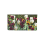 Maroon and Yellow Tulips Colorful Floral Checkbook Cover