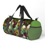Maroon and Yellow Tulips Colorful Floral Duffle Bag