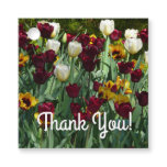Maroon and Yellow Tulips Colorful Floral Favor Tags
