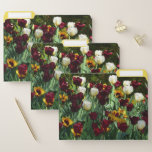 Maroon and Yellow Tulips Colorful Floral File Folder