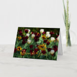 Maroon and Yellow Tulips Colorful Floral Foil Greeting Card
