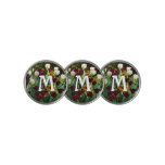 Maroon and Yellow Tulips Colorful Floral Golf Ball Marker