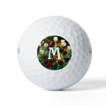 Maroon and Yellow Tulips Colorful Floral Golf Balls