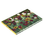 Maroon and Yellow Tulips Colorful Floral Guest Book