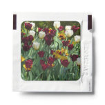 Maroon and Yellow Tulips Colorful Floral Hand Sanitizer Packet