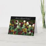 Maroon and Yellow Tulips Colorful Floral Holiday Card