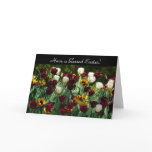 Maroon and Yellow Tulips Colorful Floral Holiday Card