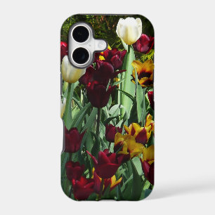 Maroon and Yellow Tulips Colorful Floral iPhone 17 Case
