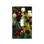 Maroon and Yellow Tulips Colorful Floral Light Switch Cover