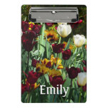Maroon and Yellow Tulips Colorful Floral Mini Clipboard