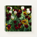 Maroon and Yellow Tulips Colorful Floral Notebook