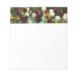 Maroon and Yellow Tulips Colorful Floral Notepad