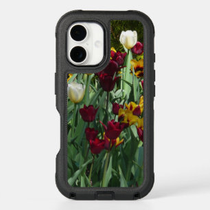 Maroon and Yellow Tulips Colorful Floral iPhone 16 Case