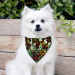 Maroon and Yellow Tulips Colorful Floral Pet Bandana Collar