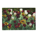 Maroon and Yellow Tulips Colorful Floral Placemat
