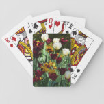 Maroon and Yellow Tulips Colorful Floral Playing Cards