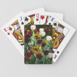 Maroon and Yellow Tulips Colorful Floral Poker Cards