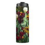 Maroon and Yellow Tulips Colorful Floral Thermal Tumbler
