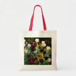 Maroon and Yellow Tulips Colorful Floral Tote Bag