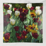 Maroon and Yellow Tulips Colorful Floral Trinket Tray