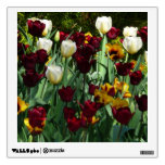 Maroon and Yellow Tulips Colorful Floral Wall Decal