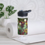 Maroon and Yellow Tulips Colorful Floral Water Bottle