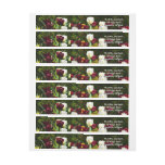 Maroon and Yellow Tulips Colorful Floral Wrap Around Label