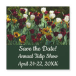 Maroon and Yellow Tulips Save the Date