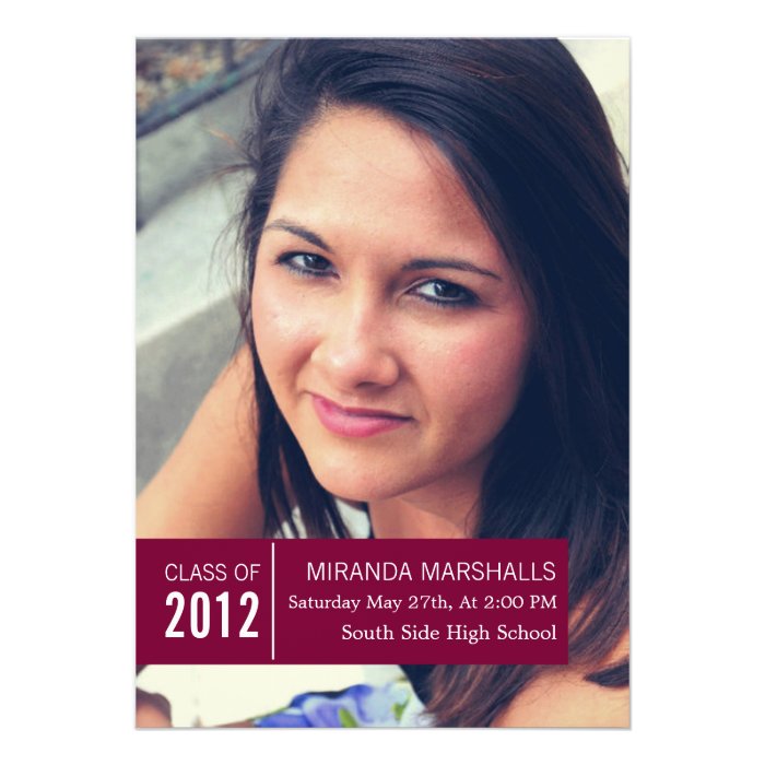 Maroon Banner Graduation Announcements