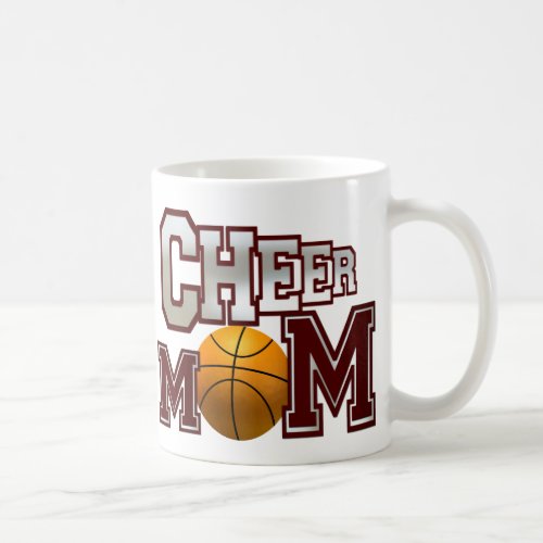 Maroon Basketball Cheer Mom Mug