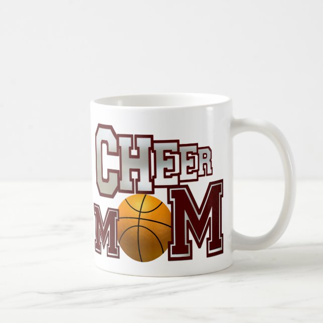 Maroon Basketball Cheer Mom Mug (Right)