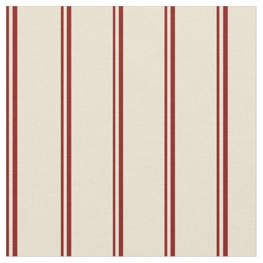 Maroon & Beige Colored Lines Fabric