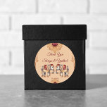 Maroon beige Indian wedding elephants favor Classic Round Sticker<br><div class="desc">Maroon beige  Indian wedding elephants vintage border wedding favor sticker template. Classical traditional Hindu wedding thank you favor stickers</div>