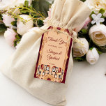 Maroon beige Indian wedding elephants favor Gift Tags<br><div class="desc">Maroon beige  Indian wedding elephants vintage border wedding favor gift tags template. Classical traditional Hindu wedding thank you favor tags</div>